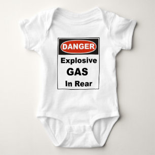 Danger Explosive Gas In Rear Baby Bodysuit