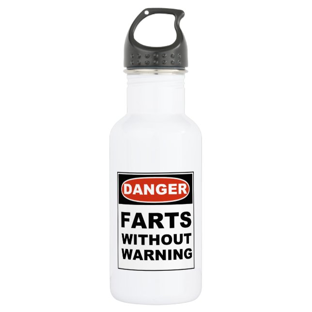Danger Farts Without Warning 532 Ml Water Bottle (Front)