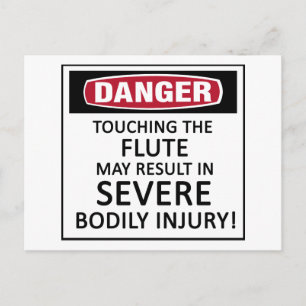 Danger Flute Postcard