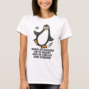 Danger Funny Penguin Graphic T-Shirt