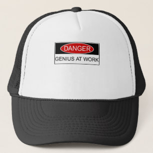 Danger Genius at Work Trucker Hat