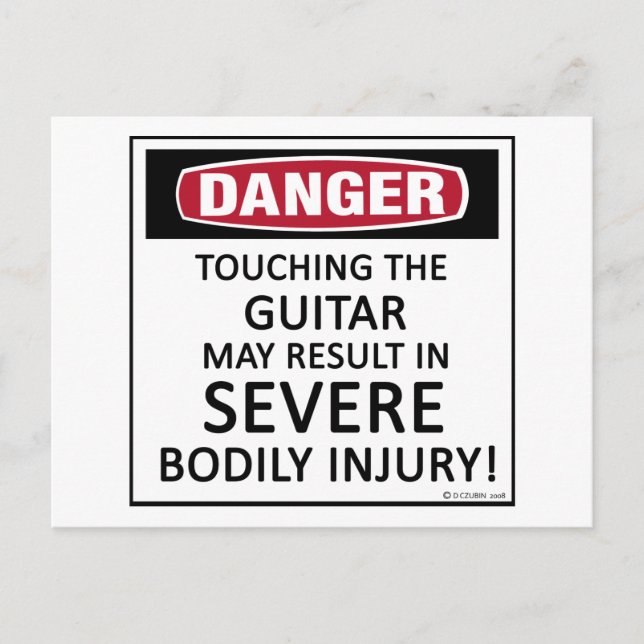 Danger Guitar Postcard (Front)