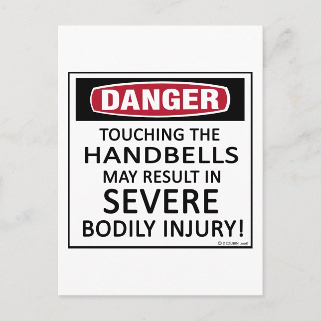Danger Handbells Postcard (Front)
