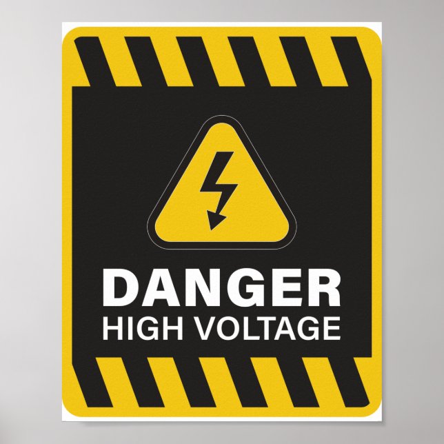 Danger High Voltage Poster (Front)