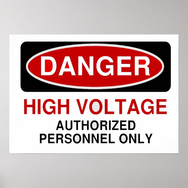 Danger High Voltage Poster (Front)
