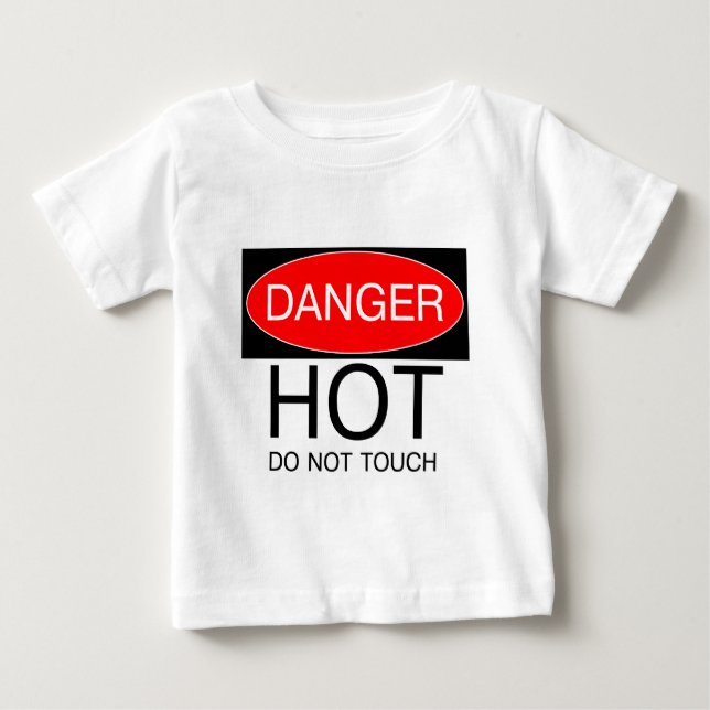 Danger - Hot (Do Not Touch) Funny T-Shirt Hat Bag (Front)