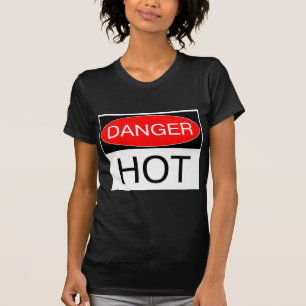 Danger - Hot Funny Caution T-Shirt Bag Tie Apron