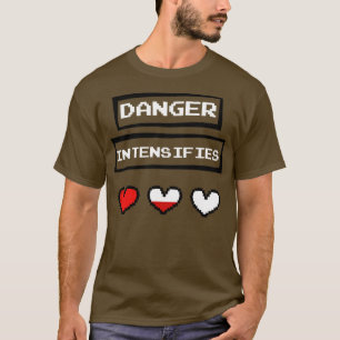 Danger Intensifies Video Game Hearts T-Shirt