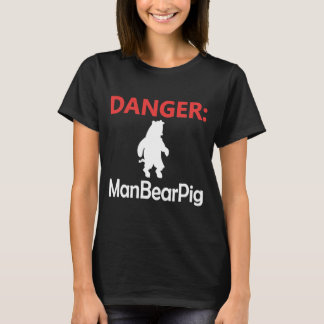 Danger Man Bear Pig Cute Farm Animal T-Shirt