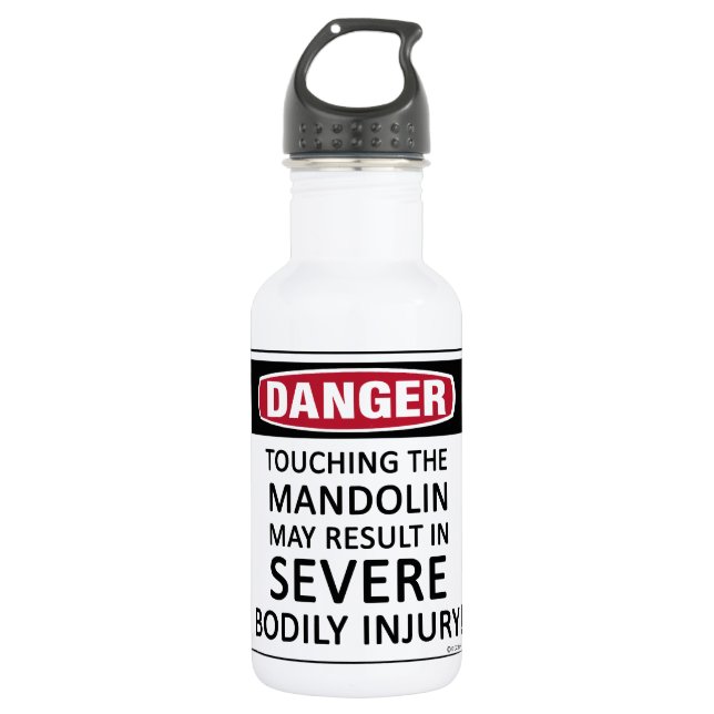 Danger Mandolin 532 Ml Water Bottle (Front)