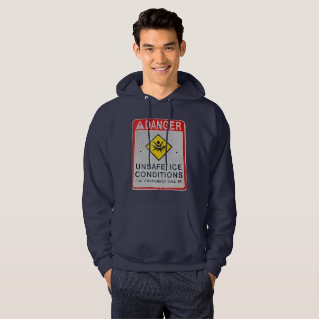 Danger Men's Basic Hooded Sweatshirt (Front Full)