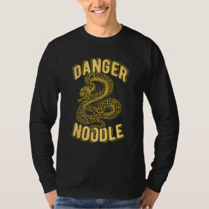 Danger Noodle Ball Python Snake  Reptile Serpent T-Shirt