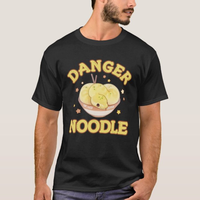 Danger Noodle Snake   Snakes Meme Ball Python T-Shirt (Front)