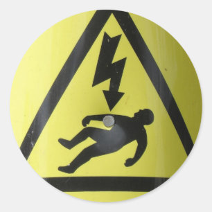 Danger of Death Classic Round Sticker