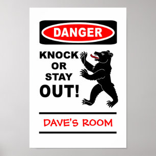 Danger poster - customise!