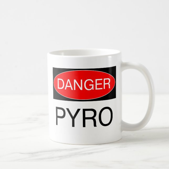 Danger - Pyro Funny Pyrotechnician T-Shirt Mug Bag (Right)