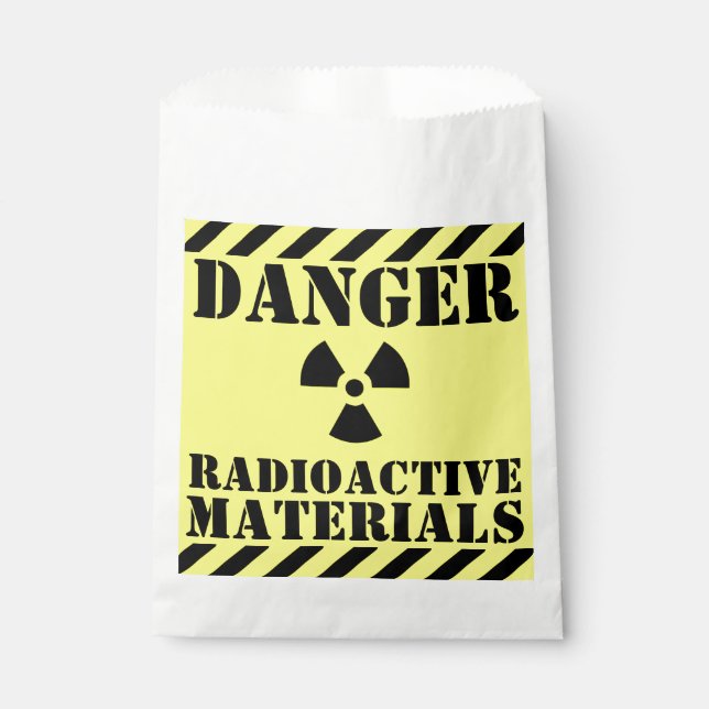 DANGER RADIOACTIVE MATERIALS  Trick Or Treat Favour Bags (Front)