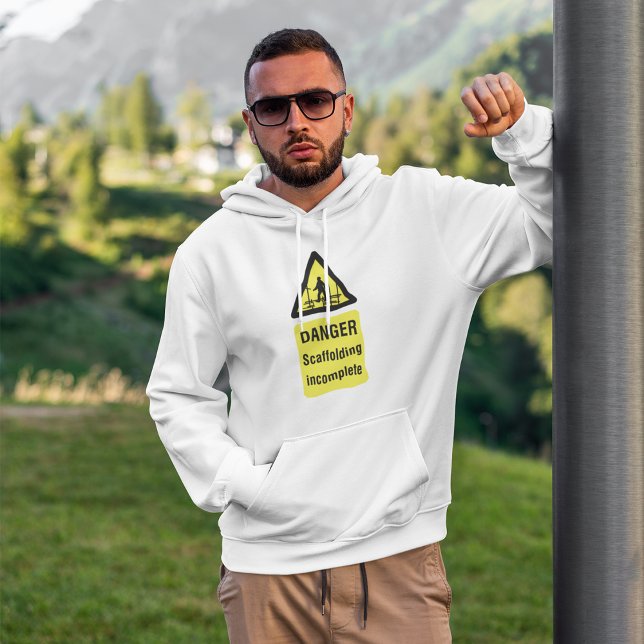 Danger Scaffolding Incomplete Site Warning Hoodie (Creator Uploaded)