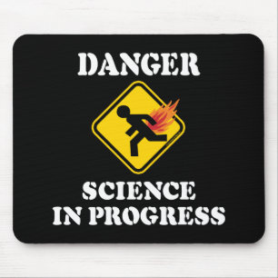 Danger Science in Progress - Flaming Fart Humour Mouse Pad