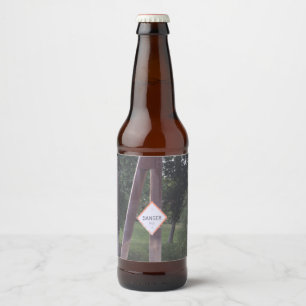 Danger Sign Bottle Label