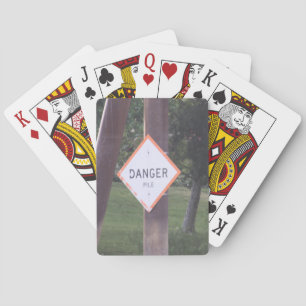 Danger Sign Playing Cards