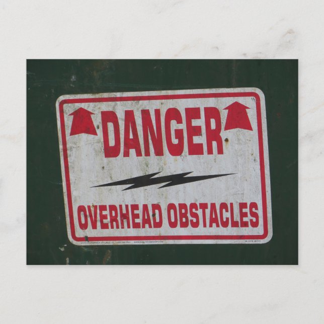 Danger Sign Postcard (Front)