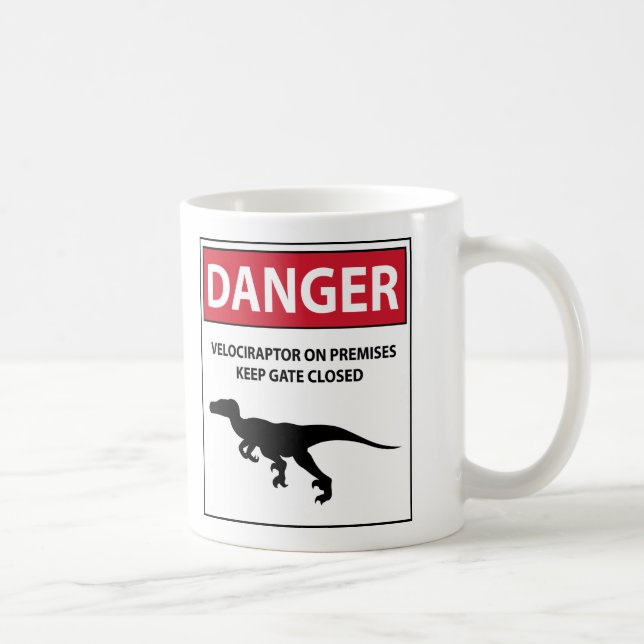 Danger Sign (Raptors) Coffee Mug (Right)