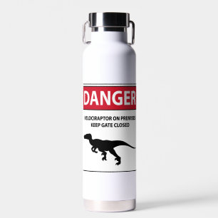 Danger Sign (Raptors) Water Bottle