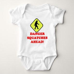 Danger squatches ahead baby bodysuit