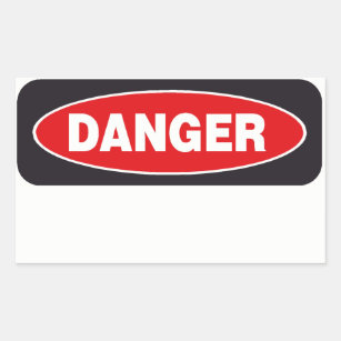 Danger Sticker Template