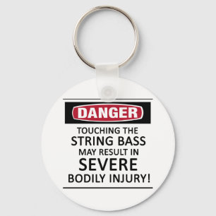 Danger String Bass Key Ring