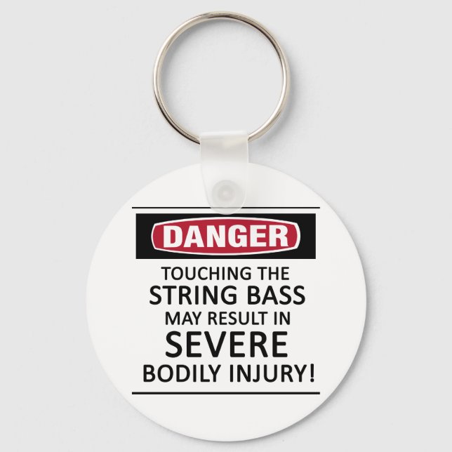Danger String Bass Key Ring (Front)