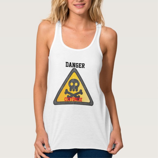 Danger Warning Sign Thunder_Cove Tank Top (Front)