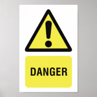 Danger Warning Sign Yellow Triangle Exclamation