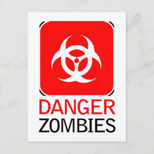 Danger Zombies Postcard