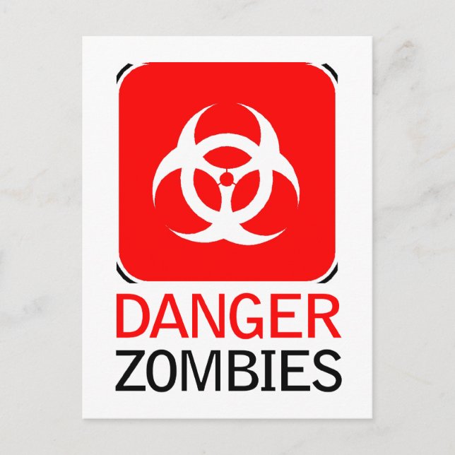 Danger Zombies Postcard (Front)