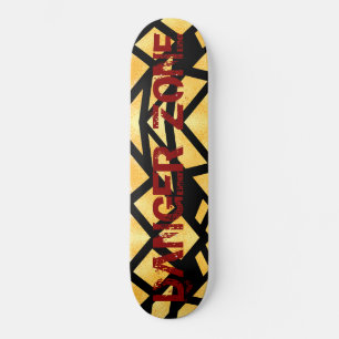 Danger Zone Safety Break Limits Freedom Stripes Skateboard