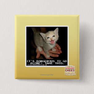 Dangerous 15 Cm Square Badge