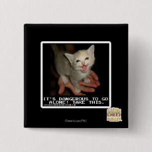 Dangerous 15 Cm Square Badge