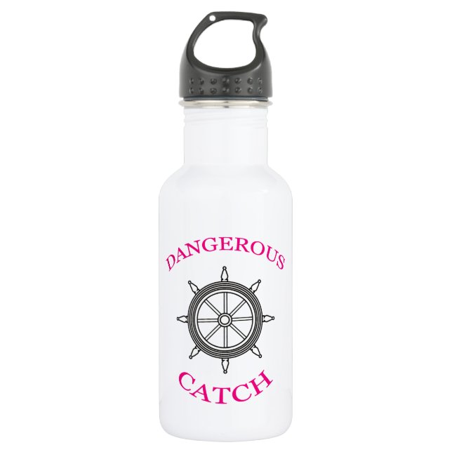 “Dangerous Catch on Board” 532 Ml Water Bottle (Front)