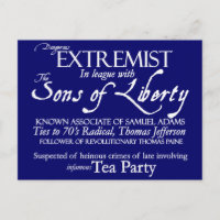 Dangerous Extremist 18th Century Style Poster