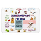 Dangerous Foods for Dogs Refrigerator Magnet