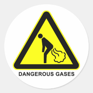 Dangerous Gases Warning Sign Sticker