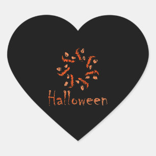 dangerous halloween, happy halloween heart sticker