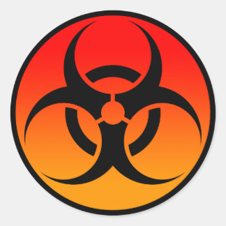 dangerous mark classic round sticker