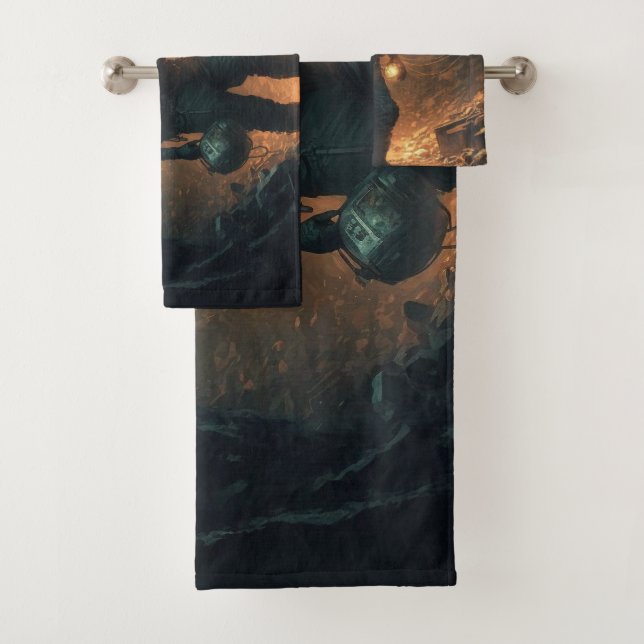 Dangerous Mines Bath Towel Set (Insitu)