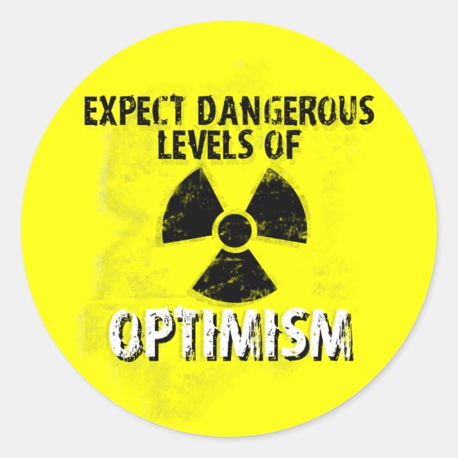 dangerous Optimism Classic Round Sticker (Front)