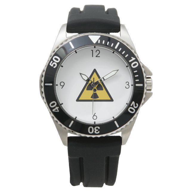 Dangerous Radiation Warning Symbol (Radioactivity) Watch (Front)