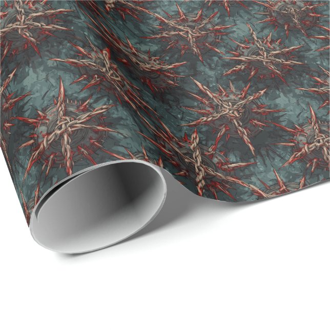 Dangerous Spike Traps D&D Dungeon Hazards Wrapping Paper (Roll Corner)