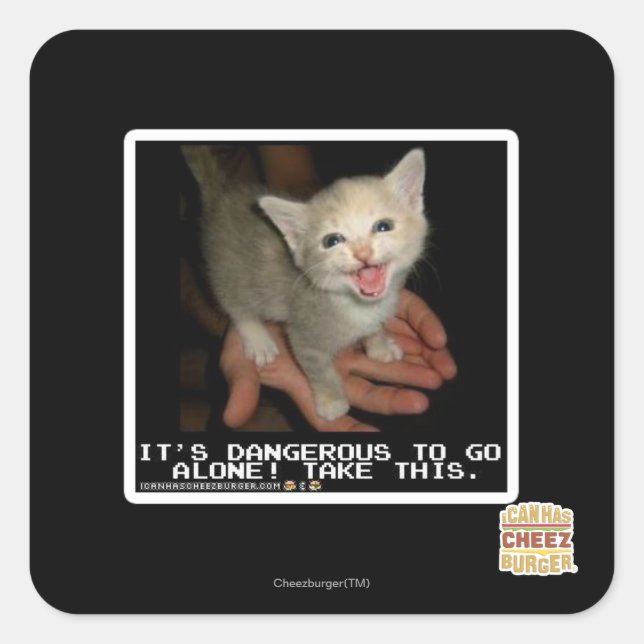 Dangerous Square Sticker (Front)